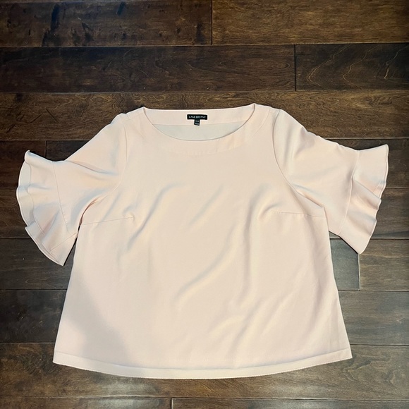 Lane Bryant Tops - Women’s Lane Bryant pink shirt with ruffle sleeve